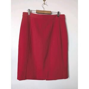 Nordstrom Halogen Pencil Skirt Red Size 10 Lined Stretch Business Career